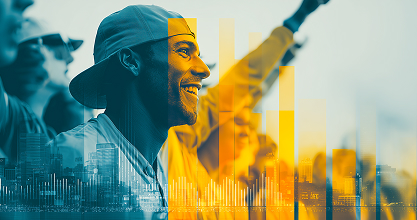 a young man at a sporting event