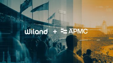 A large crowd of fans sit in a stadium watching a sporting event.